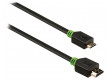 Vysokorychlostní HDMI™ kabel, Ethernet HDMI™ konektor – HDMI™ Mini konektor, 2 m, šedý