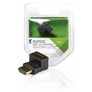 HDMI™ adaptér úhlový 270°, HDMI™ konektor – HDMI™ vstup, 1 ks, šedý