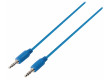 Stereofonní audio kabel, 3,5mm zástrčka – zástrčka, 1 m, modrý