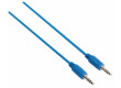 Stereofonní audio kabel, 3,5mm zástrčka – zástrčka, 1 m, modrý