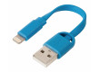Synchronizační a nabíjecí kabel USB na klíče, zástrčka USB A – 8-pin zástrčka Lightning, 0,1 m, modrý