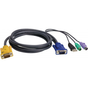 Kombinovaný kabel KVM VGA/USB/PS/2 speciální 3 m