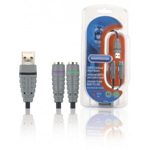 Bandridge - USB PS/2 Tangentbord/Mus adapter