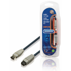 Kabel FireWire 6–9, 9-pin zástrčka IEEE1394 - 6-pin zástrčka IEEE1394, 2,0 m, modrý