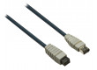 Kabel FireWire 6–9, 9-pin zástrčka IEEE1394 - 6-pin zástrčka IEEE1394, 2,0 m, modrý