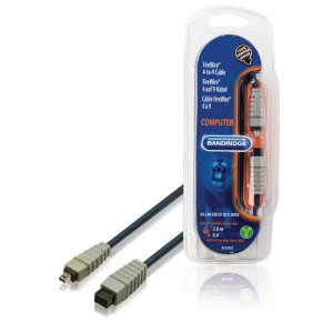 Kabel FireWire 4–9, 9-pin zástrčka IEEE1394 - 4-pin zástrčka IEEE1394, 2,0 m, modrý