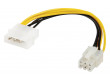 Redukční kabel interního napájení, zástrčka Molex - 6-pin konektor PCI Express, 0,15 m, více barev