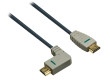 Kabel High Speed HDMI s ethernetem, konektor HDMI - konektor HDMI (úhlový pravý), 1,0 m, modrý