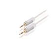 Vysoce výkonný propojovací audio kabel 3,5 mm, zástrčka 3,5 mm - zástrčka 3,5 mm, 3,00 m, bílý