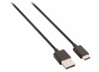 USB 2.0 kabel, C zástrčka – A zástrčka, 1 m, černý