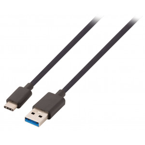 USB 3.0 kabel, C zástrčka – A zástrčka, 1 m, černý