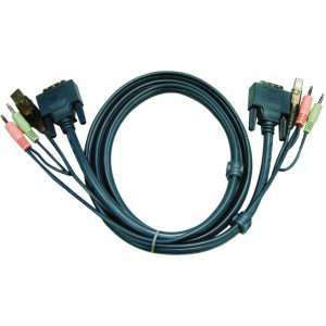 Kombinovaný kabel KVM DVI-D/USB/Audio