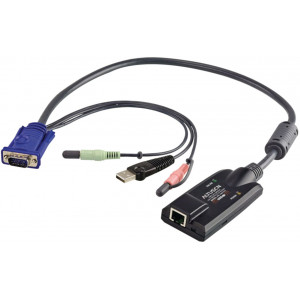 Adaptér USB/VGA/Audio - kat.5e/6 KVM