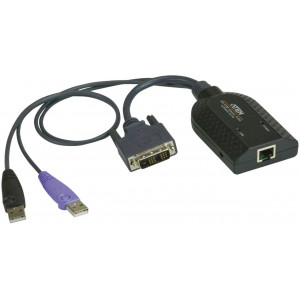 Adaptér USB/DVI - kat.5e/6 KVM