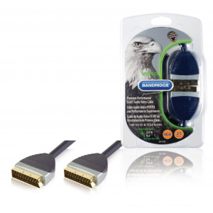 Kvalitní Kabel SCART pro Přenos Zvukového a Obrazového Signálu 2.0 m