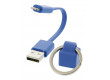 Synchronizační a nabíjecí USB kabel, zástrčka Lightning - zástrčka USBA, 0,10m, modrý