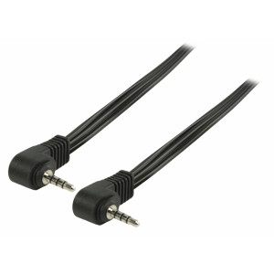 Propojovací AV kabel, jack 3,5 mm zástrčka – zástrčka, 2,00 m, černý
