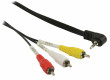 Propojovací AV kabel, jack 3,5 mm zástrčka – 3x RCA zástrčka, 2,00 m, černý