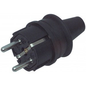 Rubber power plug black