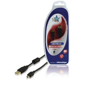 CABLE USB2.0 M/MINI 5 PIN R