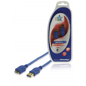 CABLE USB3.0 A/M MICROB/M 1.8M FR