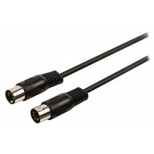 Audio kabel DIN, 5pin zástrčka DIN - 5pin zástrčka DIN, 2,00 m, černý