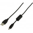 Kabel USB2.0 - FUJI 4 PIN 1.8m černý