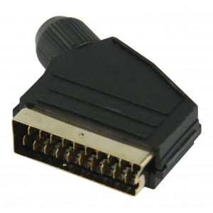 Konektor SCART, zástrčka SCART, černý