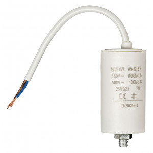 Rozběhový kondenzátor 16.0uf / 450 v + kabel