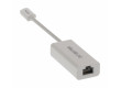 USB 3.1 redukční kabel, C zástrčka– RJ45 zásuvka, 0,15m,