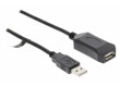 Aktivní prodlužovací kabel USB2.0, černý, 10m