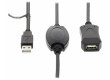 Aktivní prodlužovací kabel USB2.0, černý, 20m