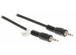 Stereo audio kabel s jackem, zástrčka 3,5 mm - zástrčka 3,5 mm, 1,50m, černý