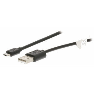 Kabel, zástrčka USB2.0A - zástrčka USBmicroB, 2,00m