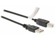 Kabel USB 2.0 A zástrčka - B zástrčka Černá