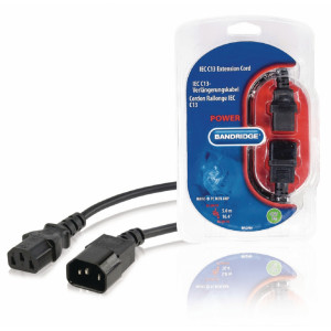 Prodlužovací kabel IEC C13, konektor IEC-320-C14 - IEC-320-C13, 5,0 m, černý