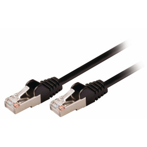 SF/UTP CAT5e síťový kabel zástrčka – zástrčka 1.00 m černý