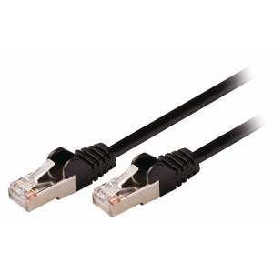 SF/UTP CAT5e síťový kabel zástrčka – zástrčka 10.0 m černý