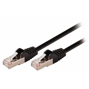 SF/UTP CAT5e síťový kabel zástrčka – zástrčka 30.0 m černý