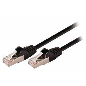 SF/UTP CAT5e síťový kabel zástrčka – zástrčka 5.00 m černý