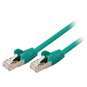 SF/UTP CAT5e síťový kabel zástrčka – zástrčka 5.00 m zelený