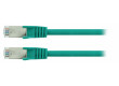 SF/UTP CAT5e síťový kabel zástrčka – zástrčka 1.00 m zelený