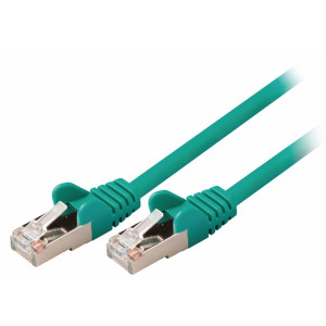 SF/UTP CAT5e síťový kabel zástrčka – zástrčka 10.0 m zelený