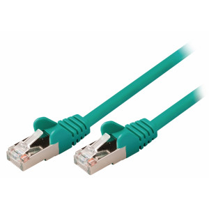 SF/UTP CAT5e síťový kabel zástrčka – zástrčka 1.50 m zelený