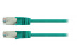 SF/UTP CAT5e síťový kabel zástrčka – zástrčka 3.00 m zelený