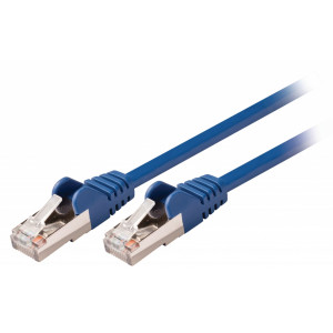 SF/UTP CAT5e síťový kabel zástrčka – zástrčka 3.00 m modrý