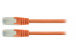 SF/UTP CAT5e síťový kabel zástrčka – zástrčka 1.00 m oranžový