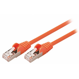 SF/UTP CAT5e síťový kabel zástrčka – zástrčka 10.0 m oranžový