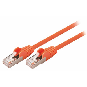 SF/UTP CAT5e síťový kabel zástrčka – zástrčka 15.0 m oranžový