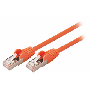 SF/UTP CAT5e síťový kabel zástrčka – zástrčka 3.00 m oranžový